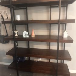 Modern Wood Bookcase Shelves 