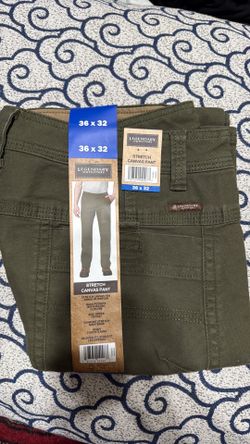 Legendary outfitter stretch canvas paint size 36 x 32 men’s color green