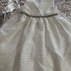Girls White Size 4 Dress