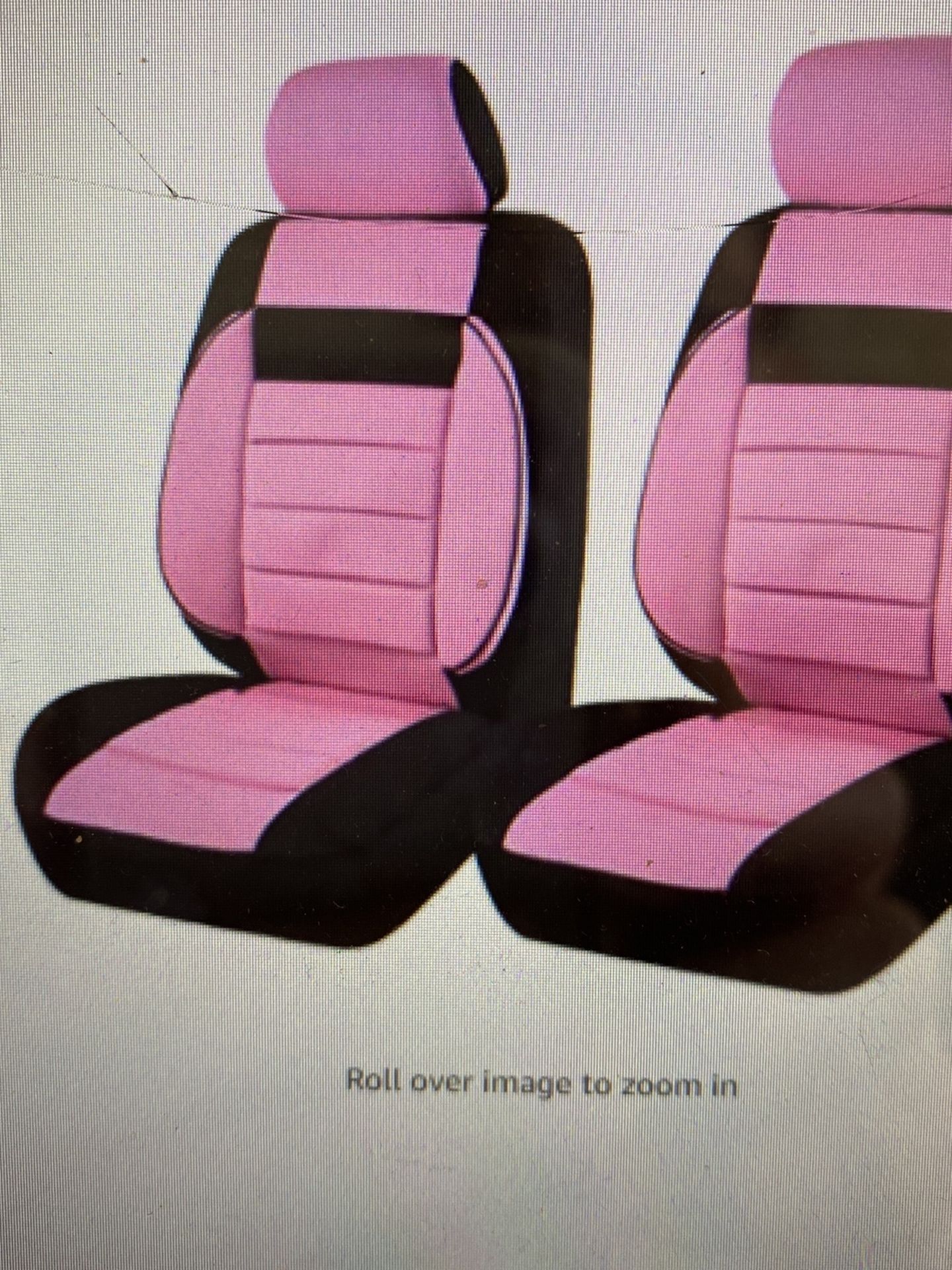 Car Pass 6pc Elegance Universal Two Front Car Seat Covers - Pink - NEW