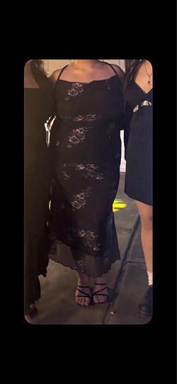 Floral Black Dress