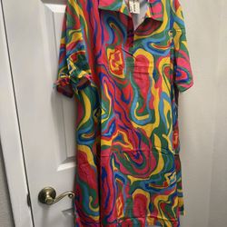 Southern Stitch, 3X, New (Colorful like a painting) with pockets Dress