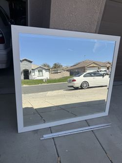 Good used bathroom framed mirror