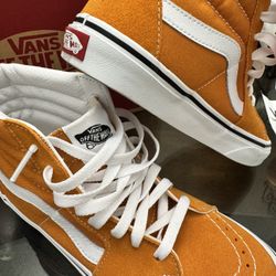 Vans Suede SK8-Hi Tapered Shoes Desert Sun High Top Skater Sneakers Size 7.5