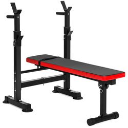 Adjustable Barbell Rack and Weight Bench