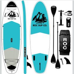 Roc Inflatable Stand Up Paddle Boards with Premium SUP Paddle Board Accessories, Wide Stable Design, Non-Slip Comfort Deck for Youth & Adults