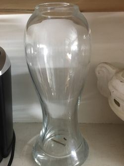 Big glass flower vase