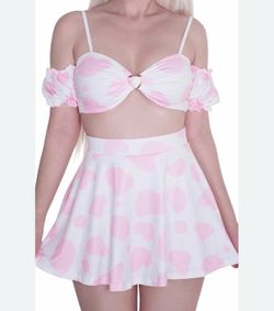 Top and skirt with underwear
