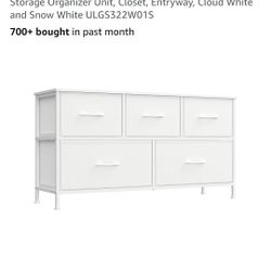 New Available In Hesperia . Dresser for Bedroom, Chest of Drawers, TV Stand, Steel, MDF, 5 Non-Woven Fabric Drawers, Storage Organizer Unit, Closet, 