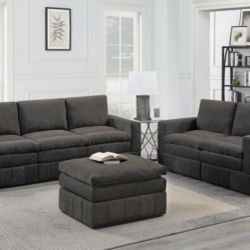 Sofa, Love Seat & Ottoman