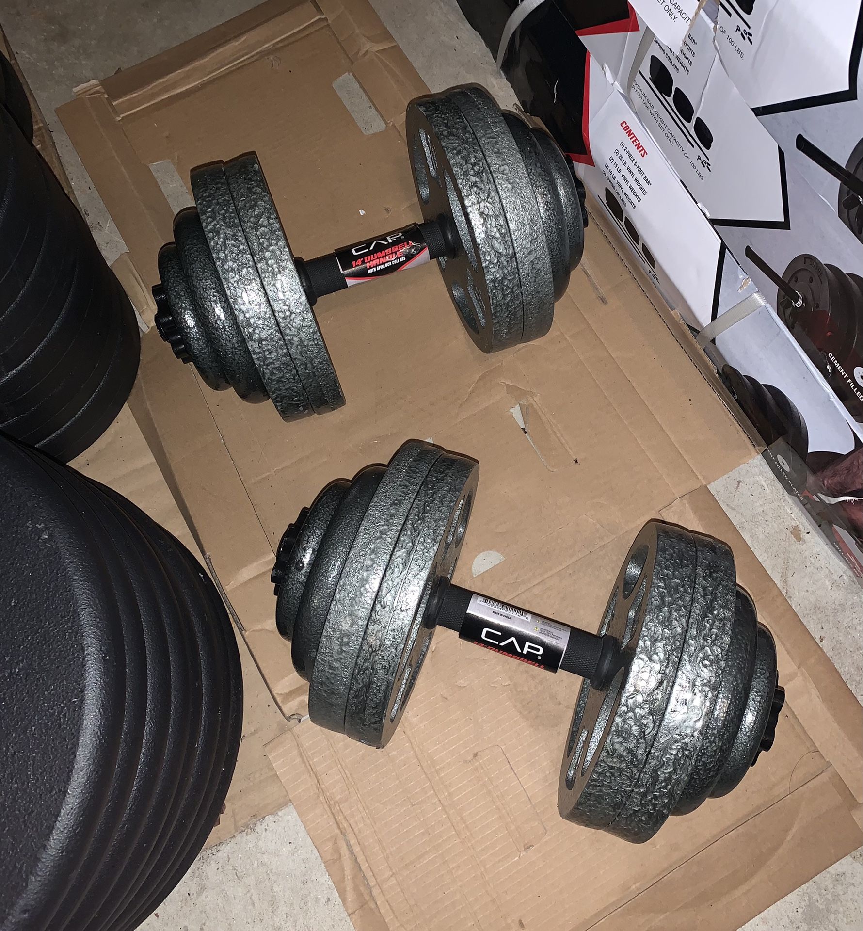 120 Pound Adjustable Dumbbell Set (60Lb CAP Cast Iron Dumbbells)