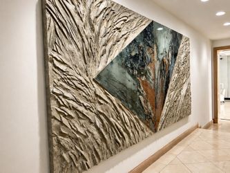 Laddie John Dill Modern Abstract Mixed Media Wall Sculpture