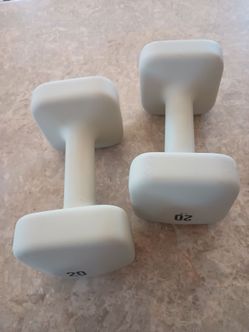 Rubber dumbbells set 20lbs