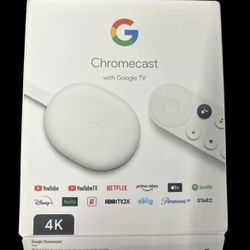 Brand New Sealed Chromecast with Google TV HD Snow Live TV in 1080p HD