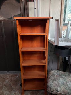 All wood bookshelf