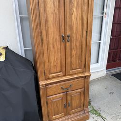 Solid oak pantry cabinet