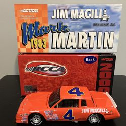 Action Limited Edition 1983 Jim Magill #4 Mark Martin NASCAR 1:24 Diecast Car Bank