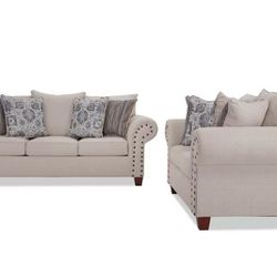 Excellent Condition Used Beige Couch Set