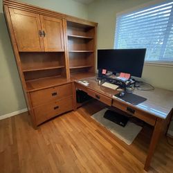 Solid Hardwood Office/Desk Set 4-Piece