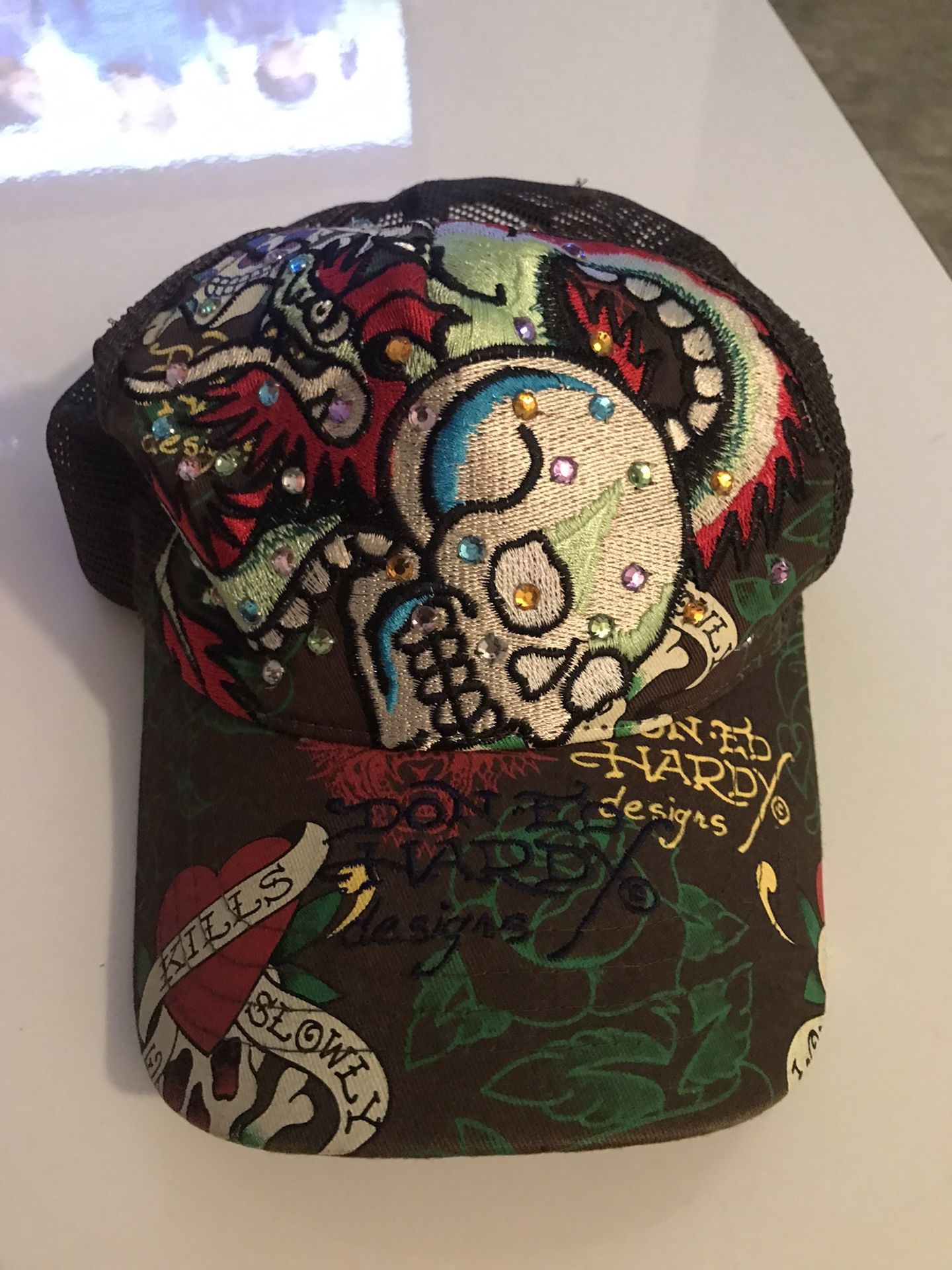 2 Vintage Ed hardy hats