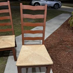 Tall Ladder Back  Wood Chairs