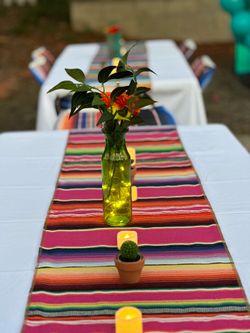 Mexican table runners and chair sashes