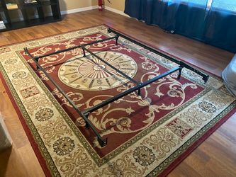Black Metal Bed Frame with Center Support