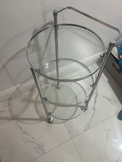 Glass Serving Table 
