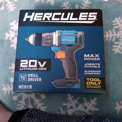 Hercules 20 Volt Lithium Ion Half Drill Driver Max Power The Tool As Well As The Extended Performance XP Battery 20 Volt Lithium Ion 5.0 Amp Hour