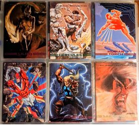 1993 Marvel Masterpieces 6 Trading Cards: Heroes & Villians
