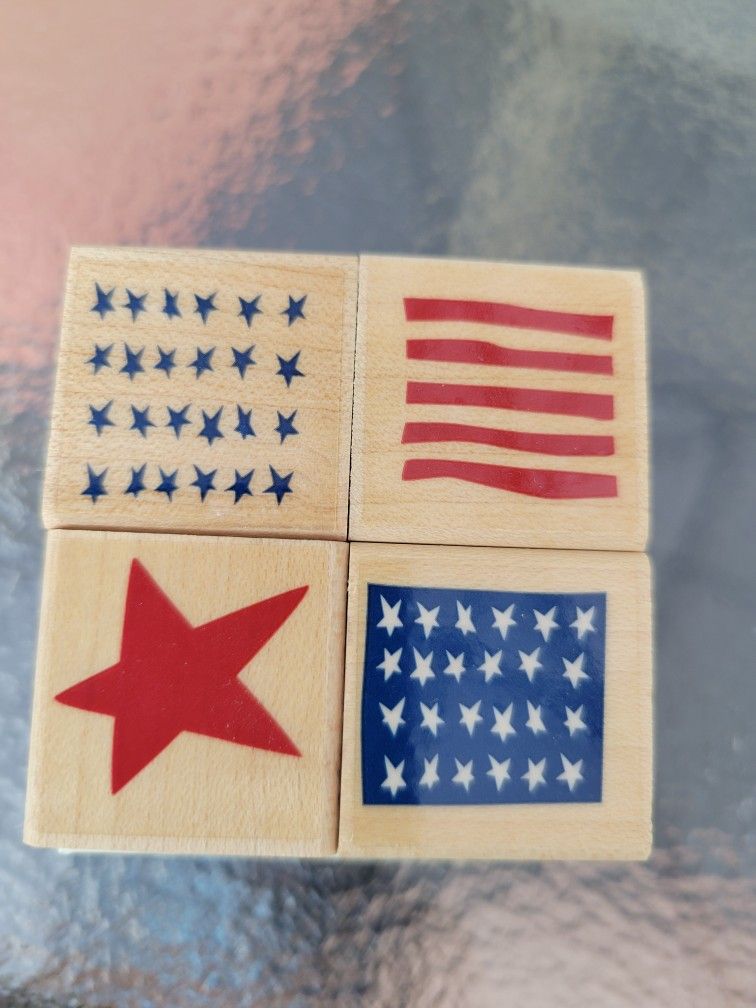 Stars And Stripes Rubber Stamp Set Quattros