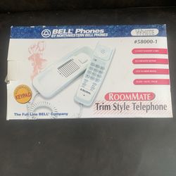 VTG Northwestern Bell Roomate Trim Style Phone WHITE ILLUMINATED Keypad 1995