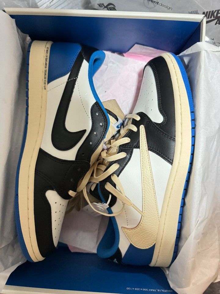 Jordan 1 Retro Low OG, Fragment X Travis Scott ,Size 4-12