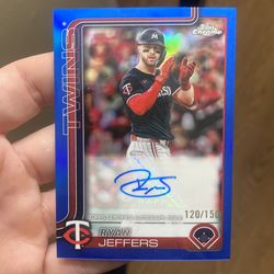 2025 Topps Chrome Update Ryan Jeffers True Blue /150 Auto #AC-RJ