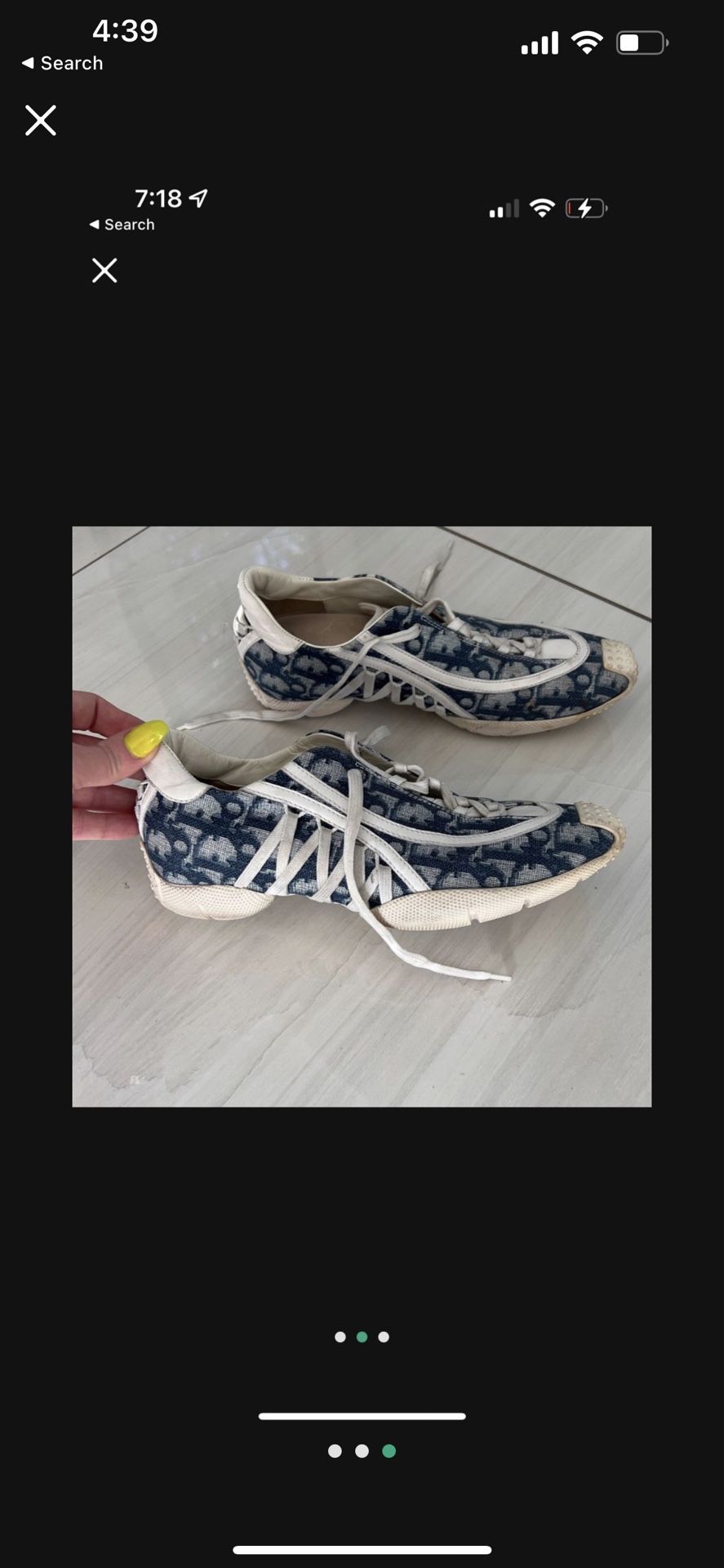Authentic Vintage Christian Dior Sneakers Shoes 36.5 - Great Condition
