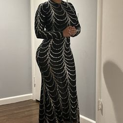 Brand, New, Black, And Silver Dress