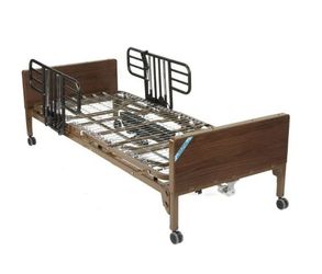 DRIVE ULTRA LIGHT PLUS SEMI ELECTRIC HOME CARE BED. INCLUDES QUICK 'N EASY COMFORT MATTRESS, ULTRA LIGHT HEADBOARD, FOOTBOARD AND RAILS