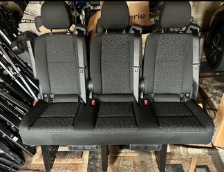 2019-2026 Sprinter van rear seat recliner black cloth 3 passenger