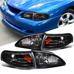 94-98 Ford Mustang Headlights / Corner Turn Signal Lamps