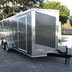 Hook & Line 7 × 16 Enclosed 7k Cargo Trailer