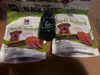 Hills soft baked Duck and Pumpkin Treats & Multivitamins for Senior Dogs - New
