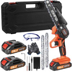 Brand New Mini Chainsaw Cordless, 6 Inch Electric Portable Handheld Chain Saw