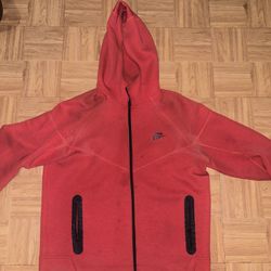 Nike tech Fleece Full zip up -Red-Used -Local Pickup
