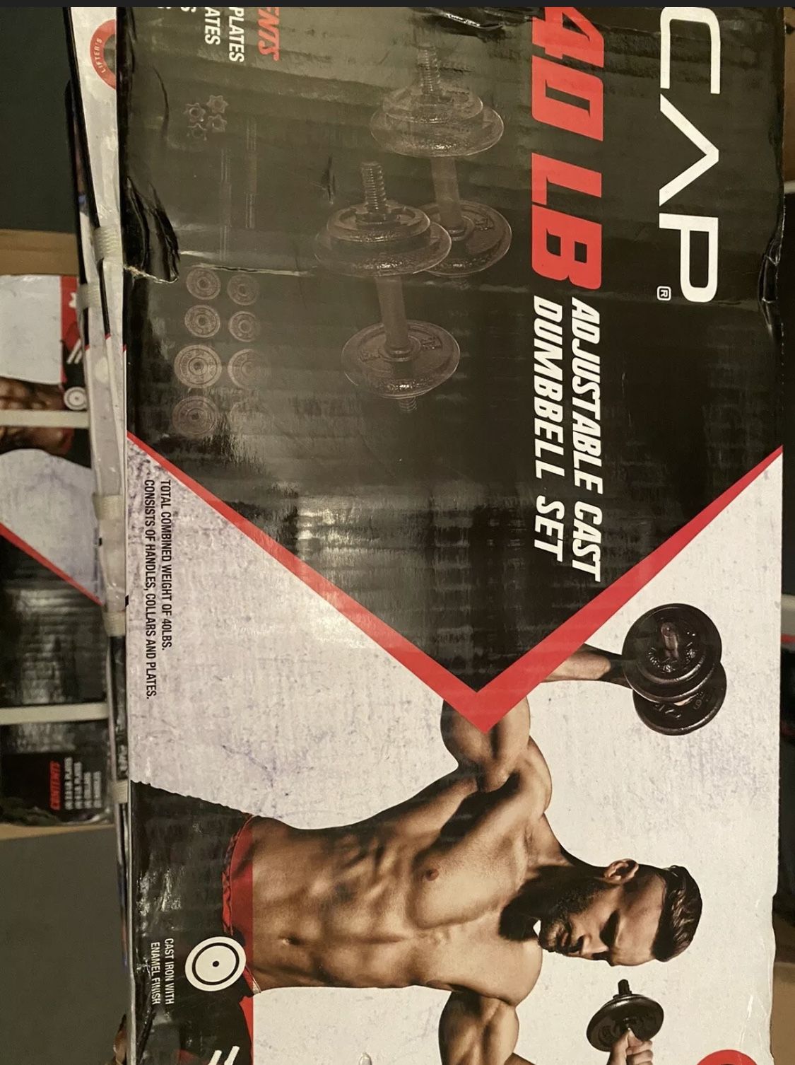 40 lb adjustable dumbbells new in box