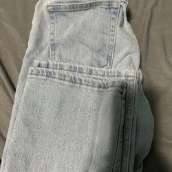 Baggy Light Blue Low Rise Wrangle