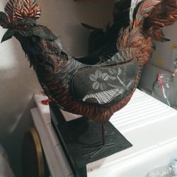 Metal Rooster Candle Holder