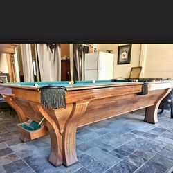 Pool Table 9ft BRUNSWICK Ball Return The Rochester Antique 1920's Free Delivery And Installation New Billiard Cloth You Can Chosse The Color 