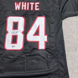 Roddy White Signed Autograph Custom Jersey - Beckett Coa - Atlanta Falcons