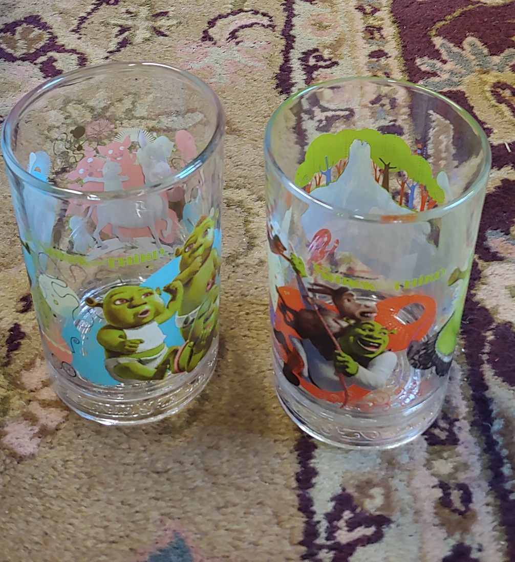 Collectable McDonald's Shrek Glasses $5.00 Each