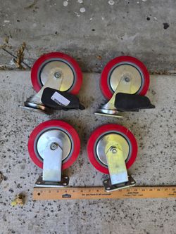 Caster wheels, heavy duty 6 inch